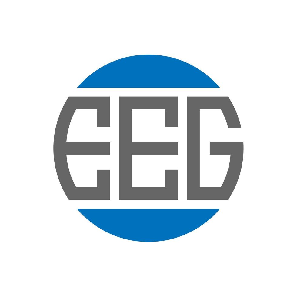 diseño de logotipo de letra eeg sobre fondo blanco. concepto de logotipo de círculo de iniciales creativas de eeg. diseño de letras eeg. vector