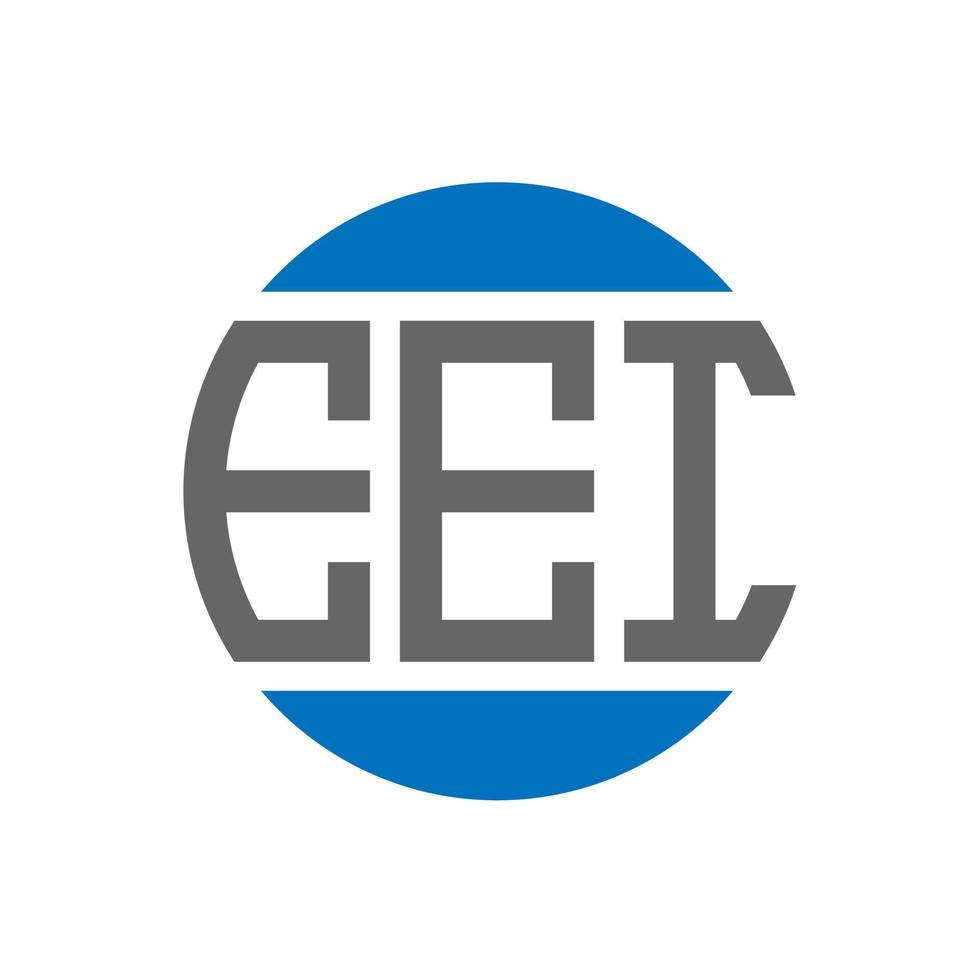 diseño del logotipo de la letra eei sobre fondo blanco. concepto de logotipo de círculo de iniciales creativas eei. diseño de letras eei. vector