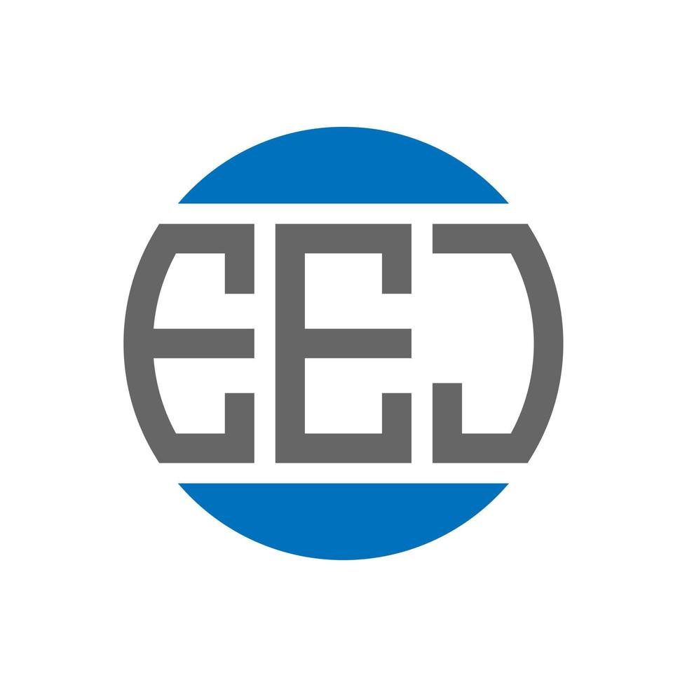 diseño de logotipo de letra eej sobre fondo blanco. concepto de logotipo de círculo de iniciales creativas eej. diseño de letras eej. vector