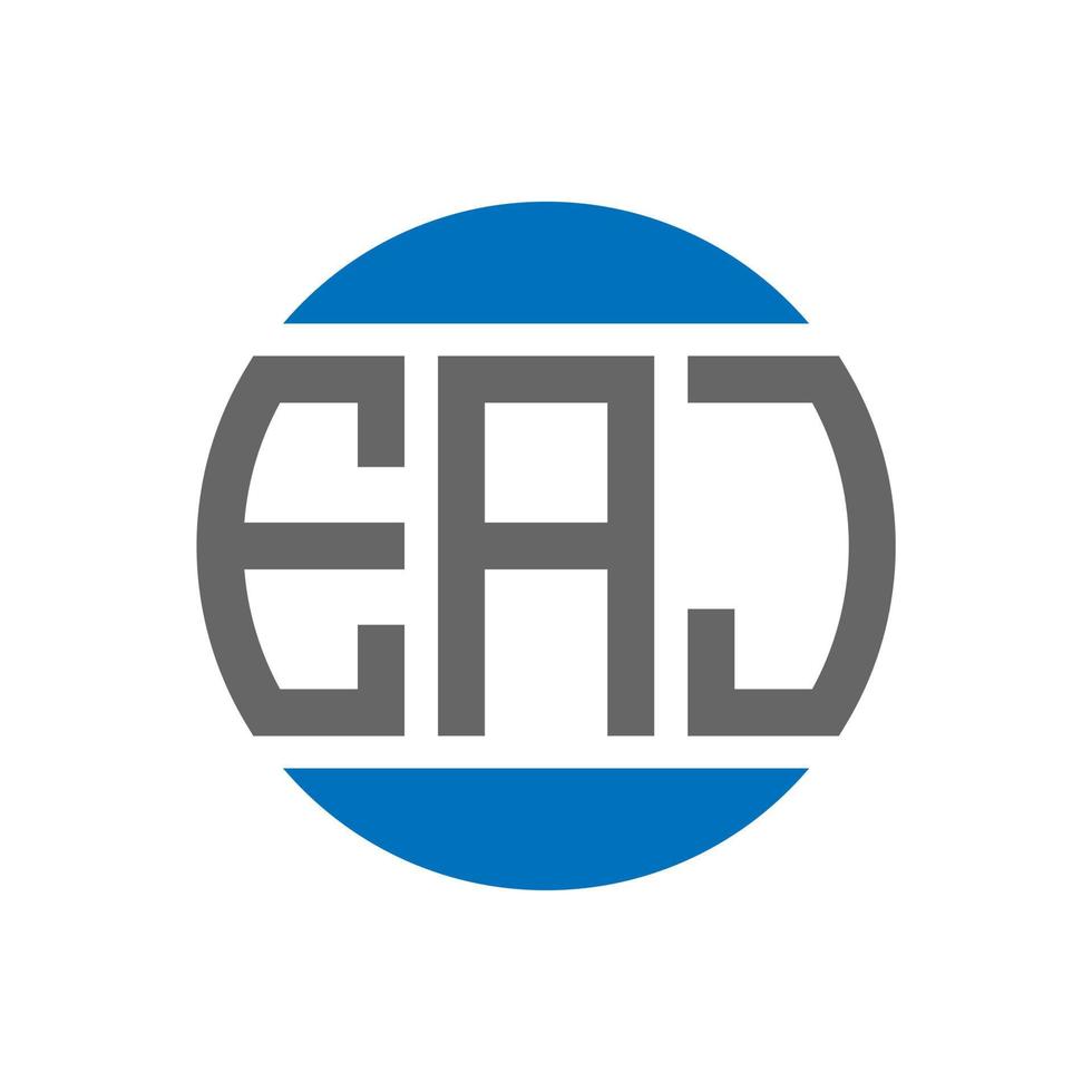 EAJ letter logo design on white background. EAJ creative initials circle logo concept. EAJ letter design. vector