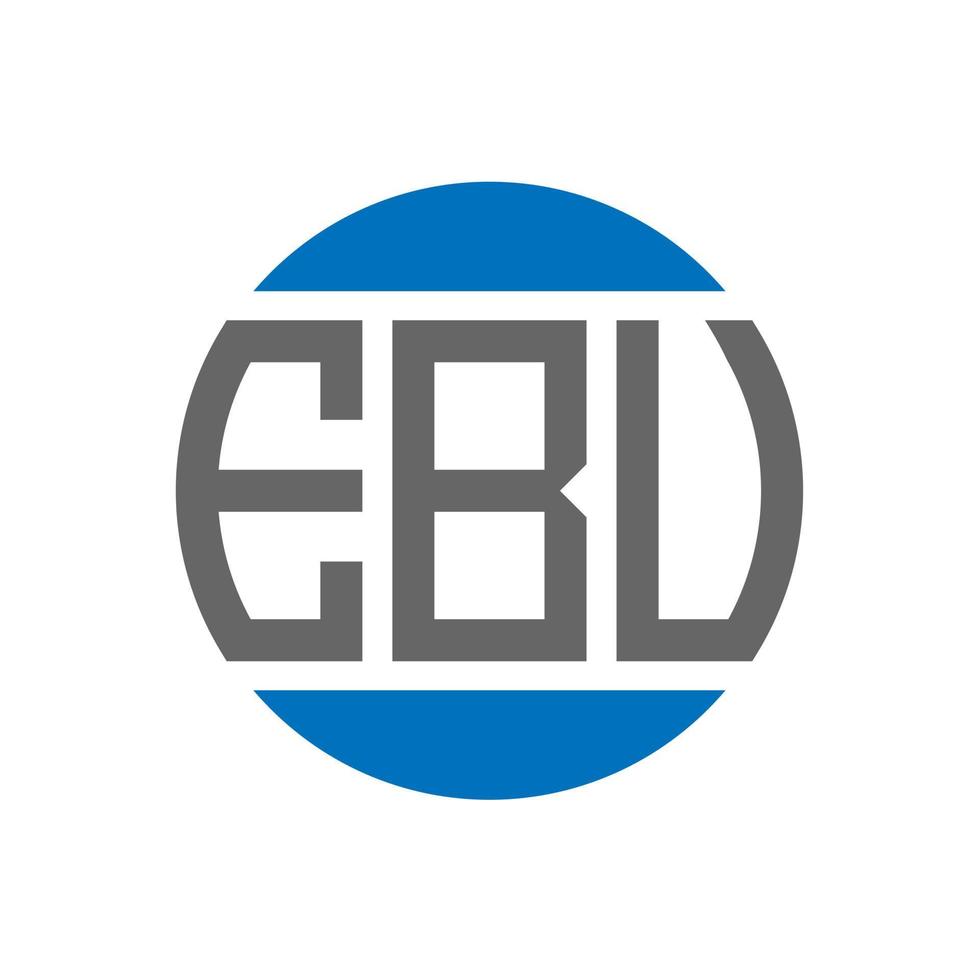 diseño de logotipo de letra ebv sobre fondo blanco. concepto de logotipo de círculo de iniciales creativas de ebv. diseño de letras ebv. vector