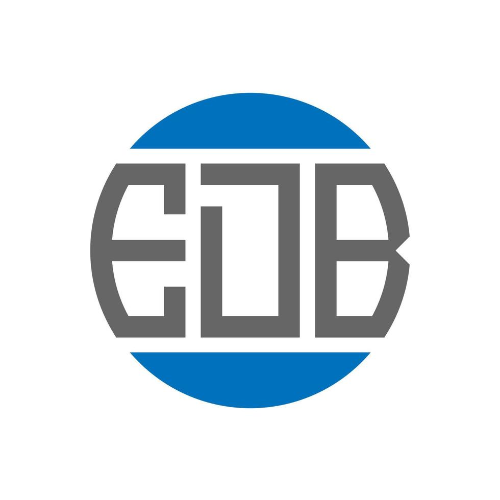 diseño de logotipo de letra edb sobre fondo blanco. Concepto de logotipo de círculo de iniciales creativas de edb. diseño de letras edb. vector