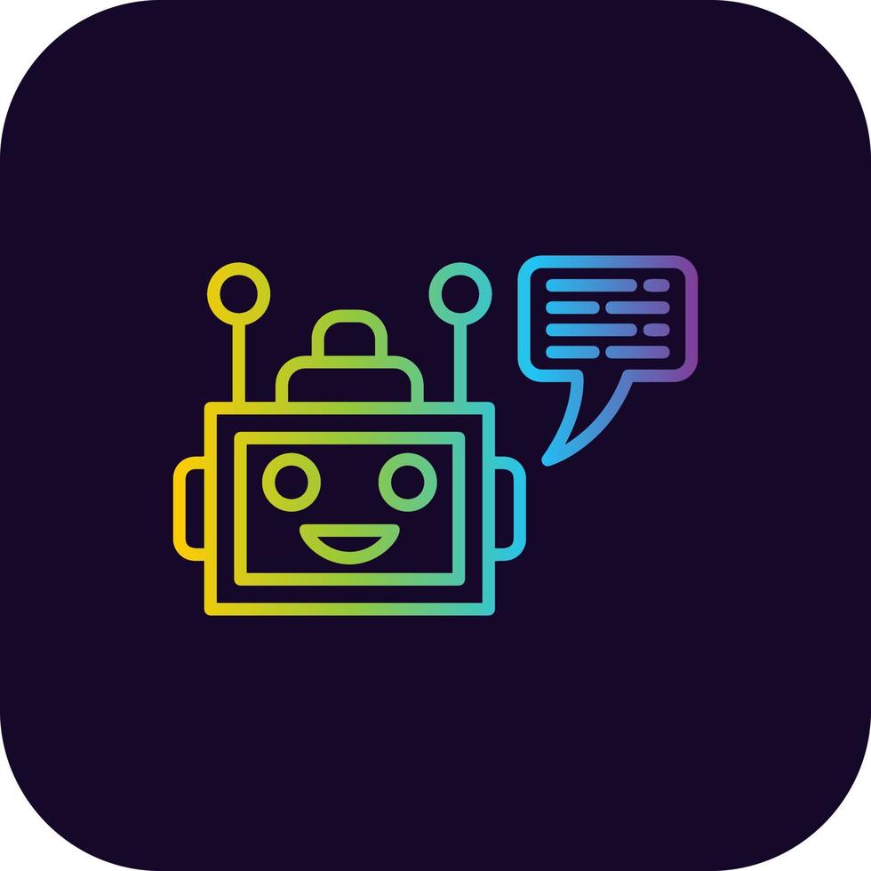 Chatbot Creative Icon Design vector