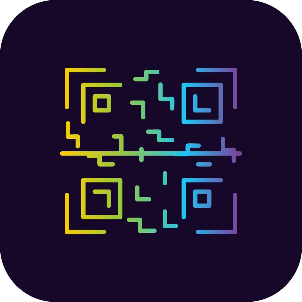 Qr Code Creative Icon Design vector