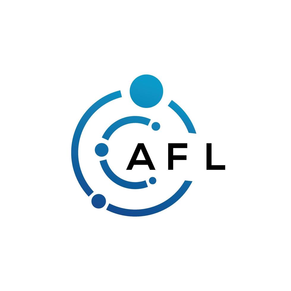 AFL letter logo design on black background. AFL creative initials letter logo concept. AFL letter design. vector