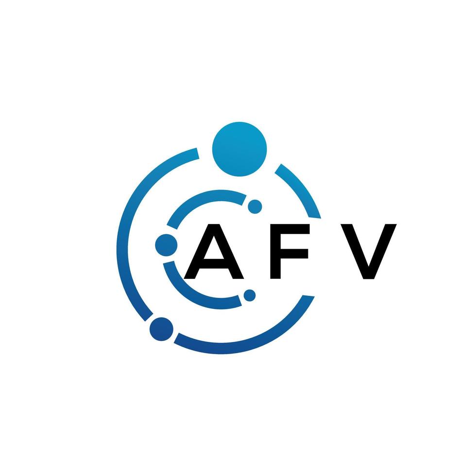 diseño de logotipo de letra afv sobre fondo negro. concepto de logotipo de letra de iniciales creativas afv. diseño de letras afv. vector