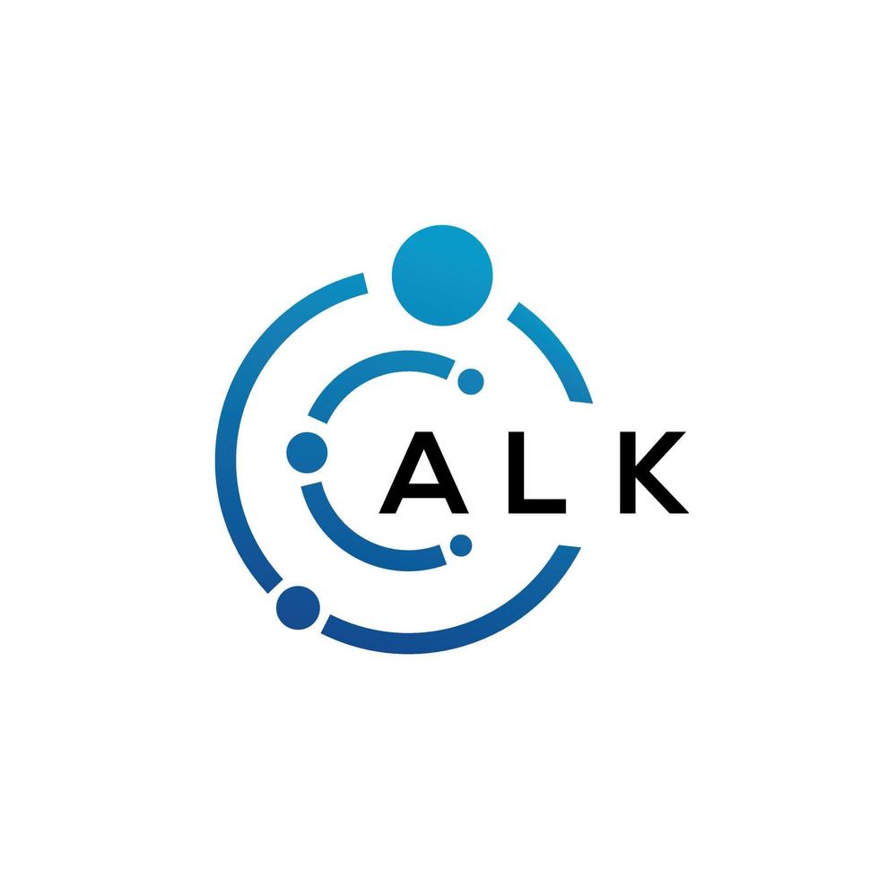 diseño de logotipo de letra alk sobre fondo negro. alk creative iniciales carta logo concepto. diseño de letras alcalinas. vector