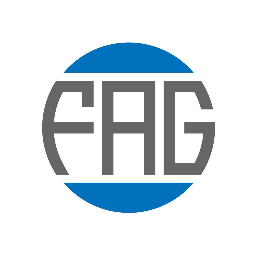 diseño de logotipo de letra fag sobre fondo blanco. concepto de logotipo de círculo de iniciales creativas fag. diseño de letras maricas. vector