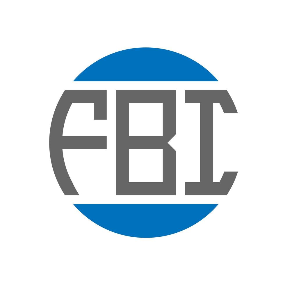 diseño del logotipo de la carta fbi sobre fondo blanco. concepto de logotipo circular de iniciales creativas del fbi. diseño de carta del fbi. vector