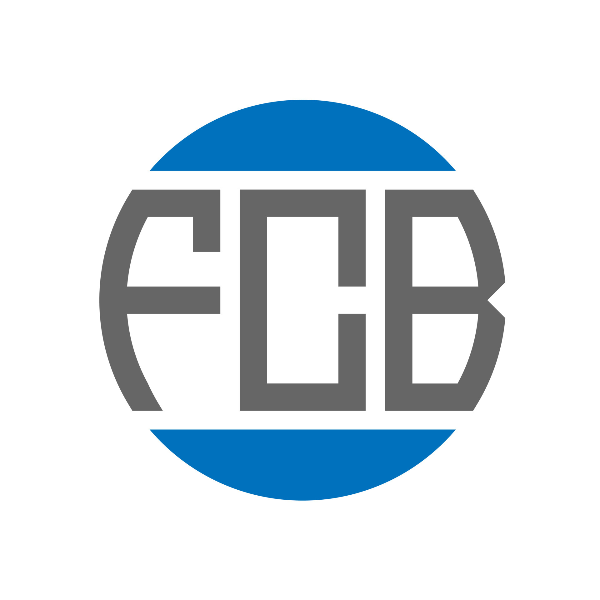 FCB letter logo design on white background. FCB creative initials ...