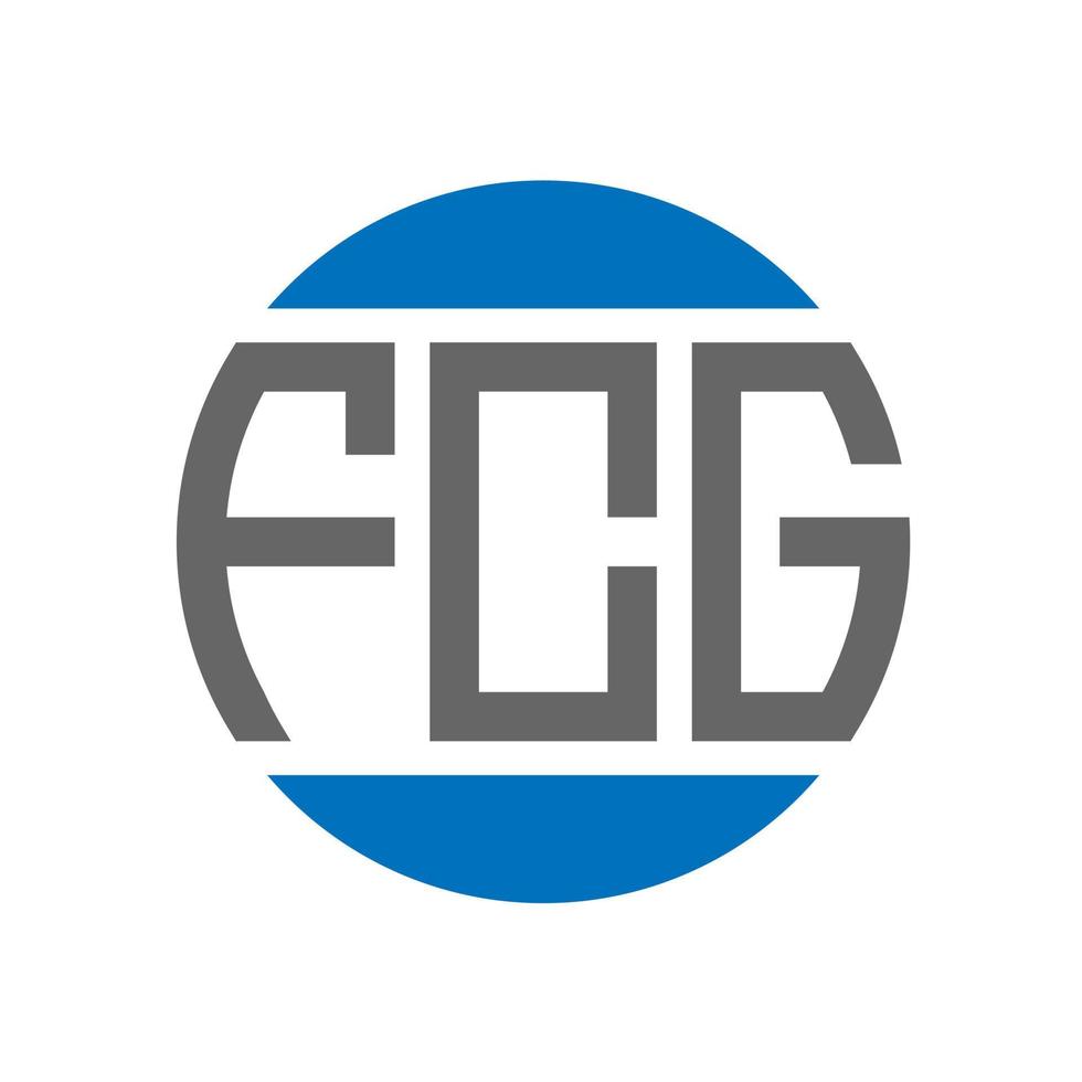 FCG letter logo design on white background. FCG creative initials circle logo concept. FCG letter design. vector