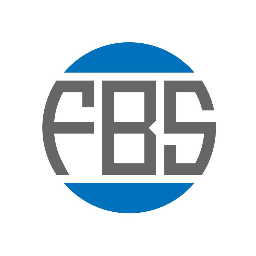 diseño de logotipo de letra fbs sobre fondo blanco. concepto de logotipo de círculo de iniciales creativas de fbs. diseño de letras fbs. vector