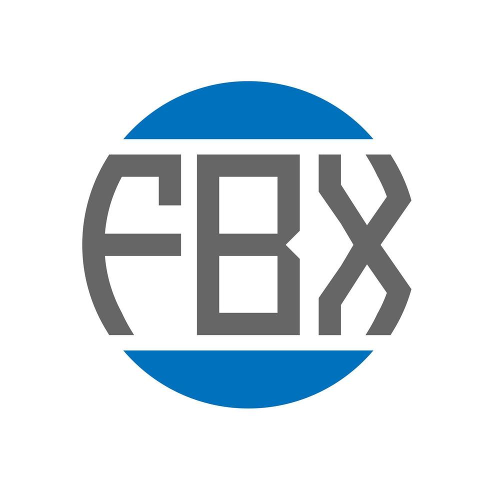 diseño de logotipo de letra fbx sobre fondo blanco. Concepto de logotipo de círculo de iniciales creativas de fbx. diseño de letras fbx. vector
