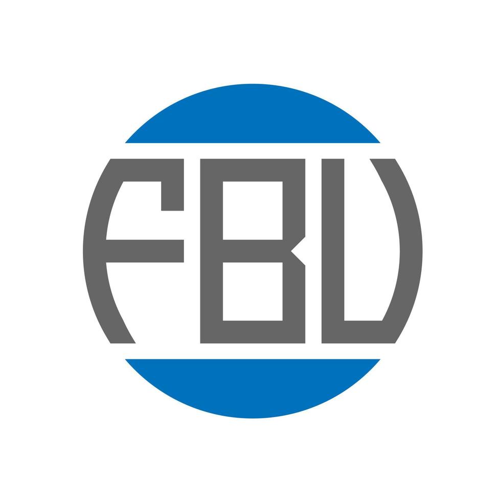 diseño de logotipo de letra fbu sobre fondo blanco. concepto de logotipo de círculo de iniciales creativas fbu. diseño de carta fbu. vector