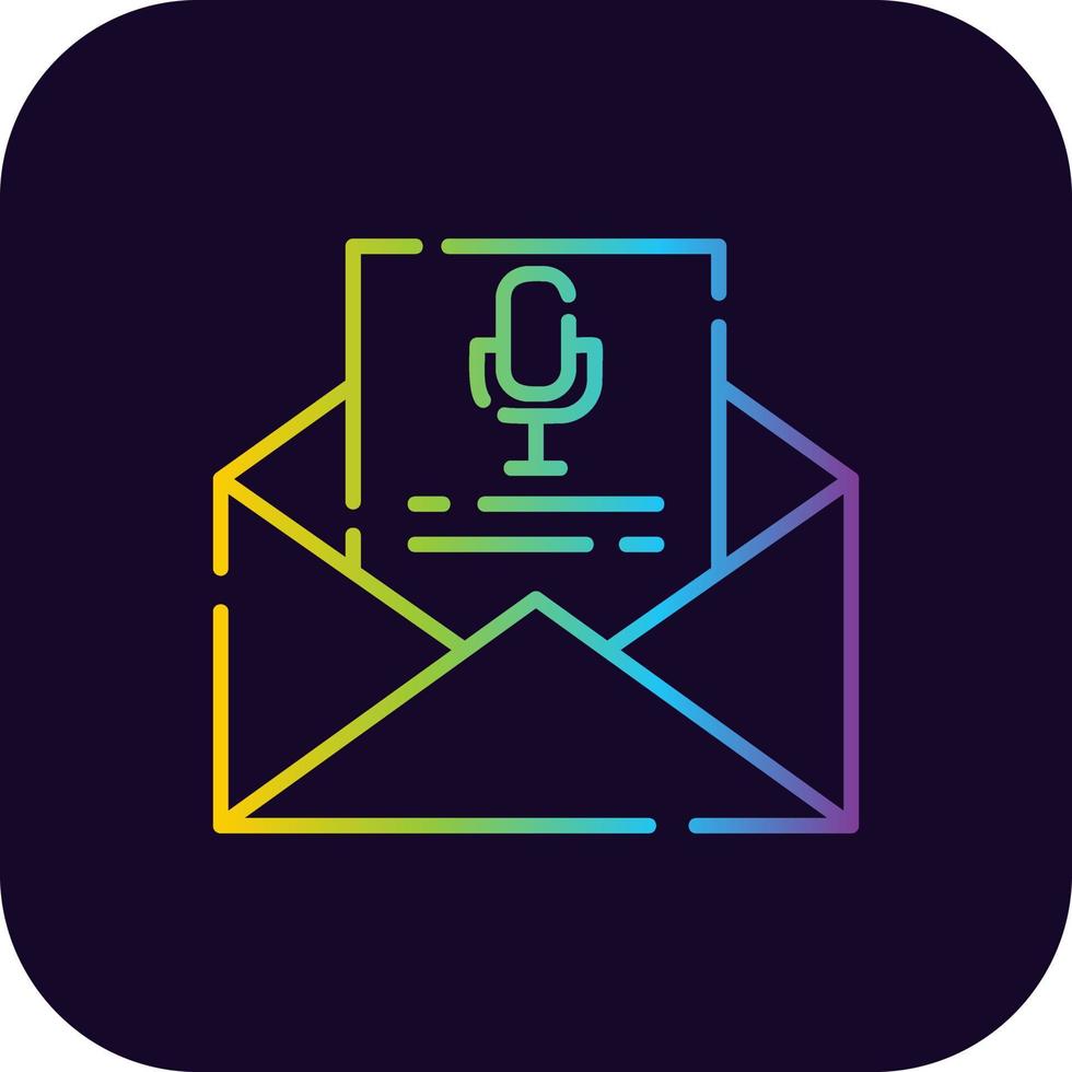 Voice Email Creative Icon Design vector