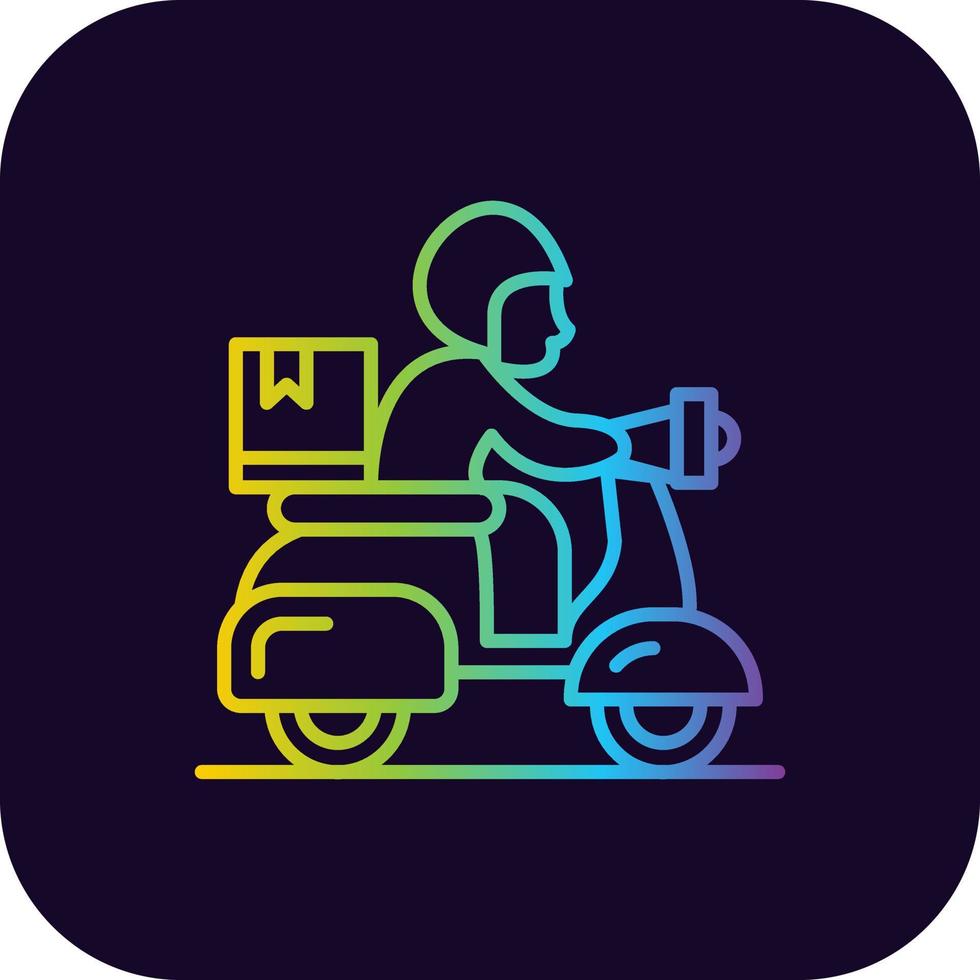 diseño de icono creativo de bicicleta de entrega vector