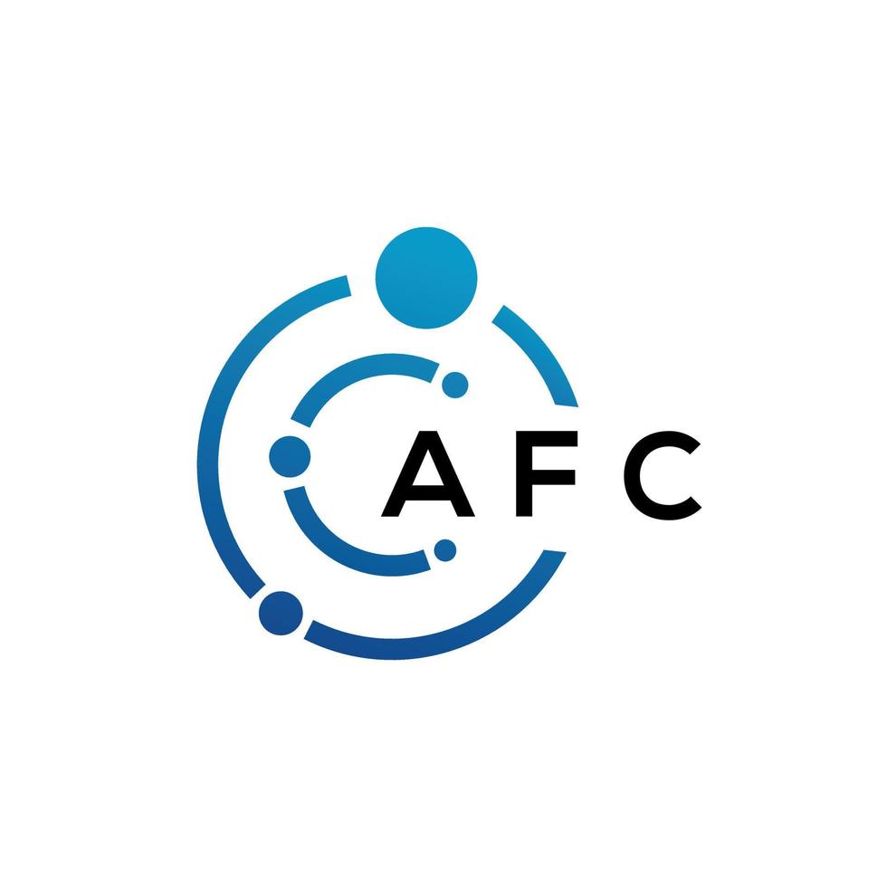 diseño del logotipo de la letra afc sobre fondo negro. concepto de logotipo de letra de iniciales creativas afc. diseño de letras afc. vector