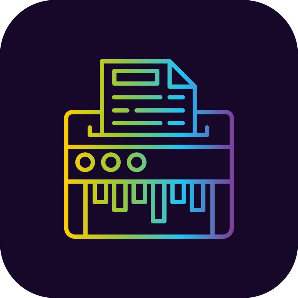 Paper Shredder Creative Icon Design vector