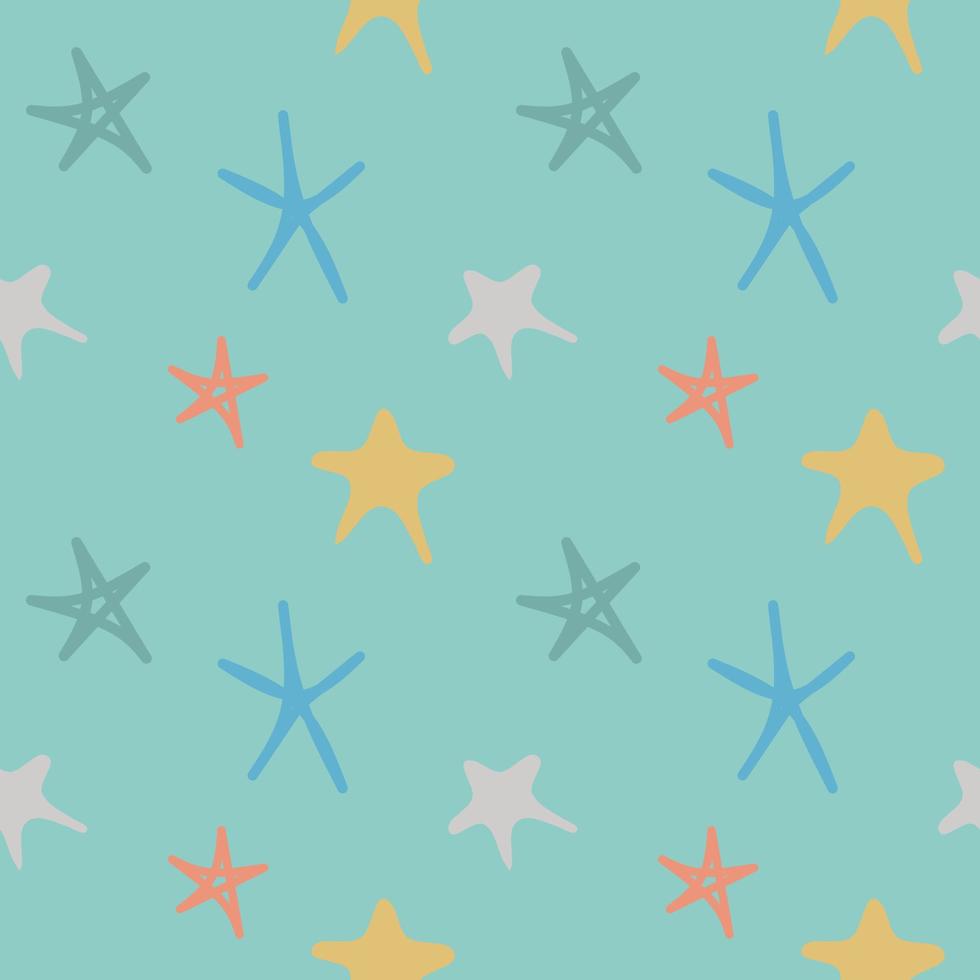 Seamless pattern with stars for baby textile vector