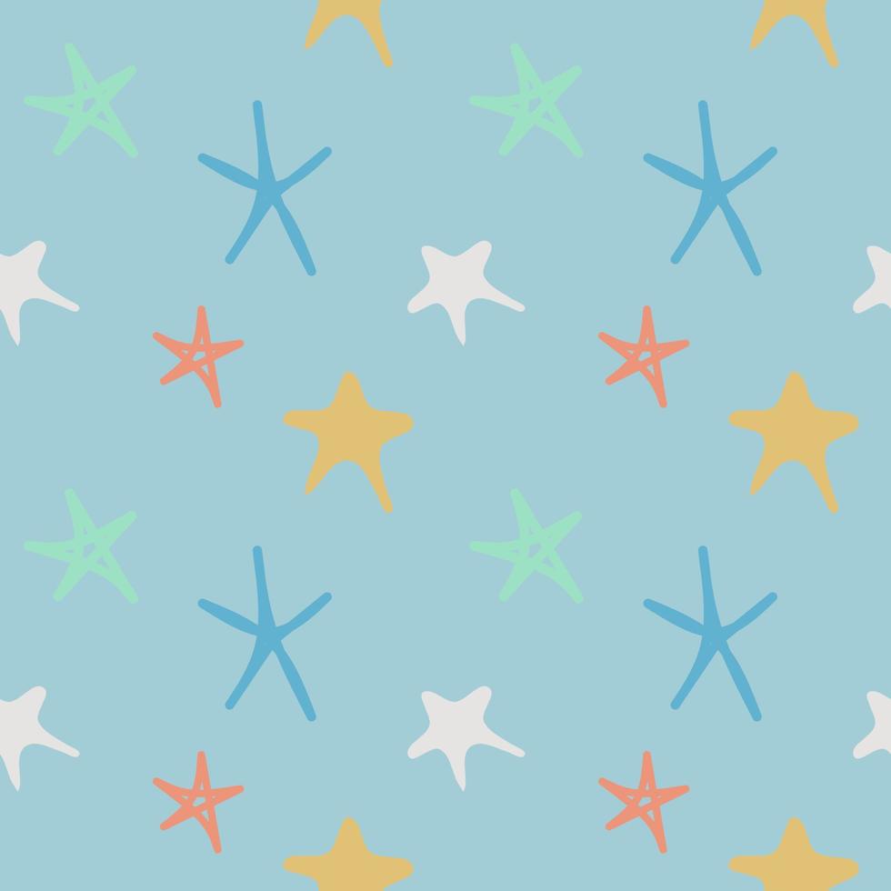Seamless pattern with stars for baby textile vector