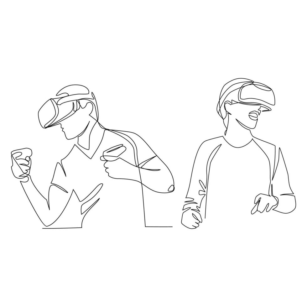 Vector illustration and virtual reality