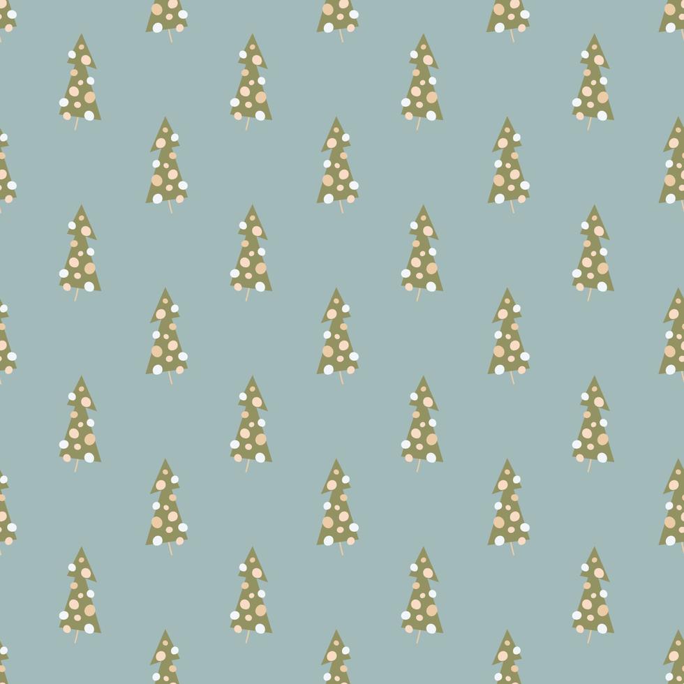 Seamless christmas pattern drawn in cartoon style vector