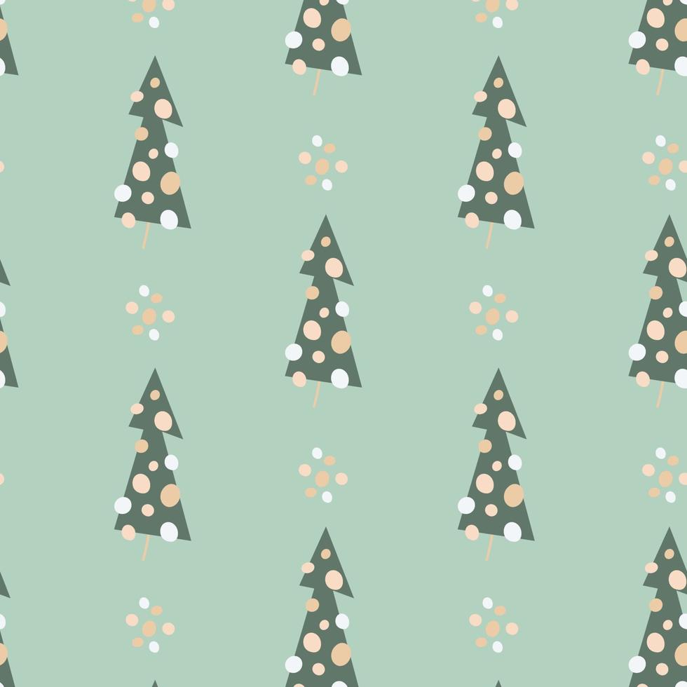 Seamless christmas pattern drawn in cartoon style vector