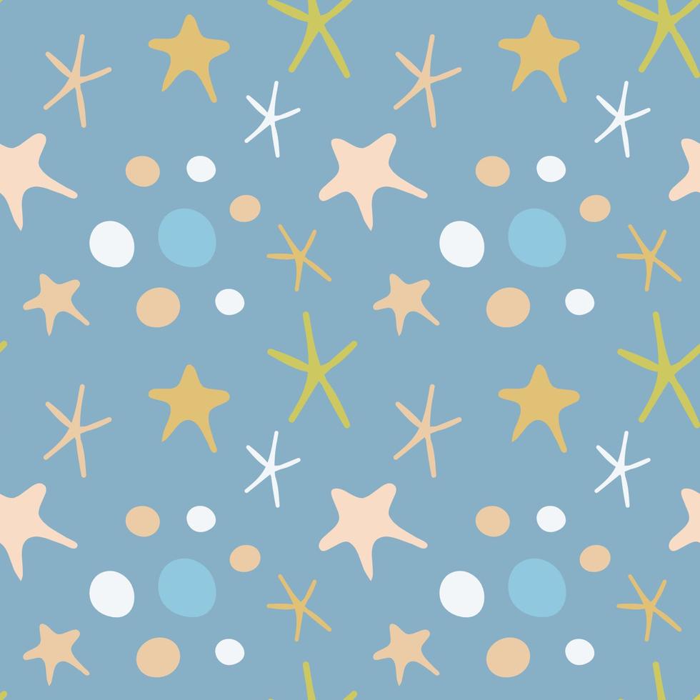 Seamless pattern with stars for baby textile vector