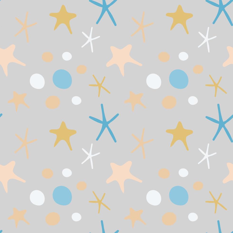 Seamless pattern with stars for baby textile vector