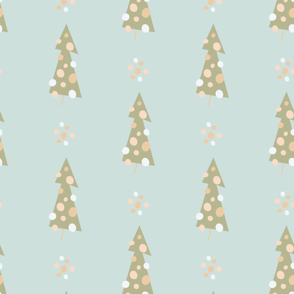Seamless christmas pattern drawn in cartoon style vector