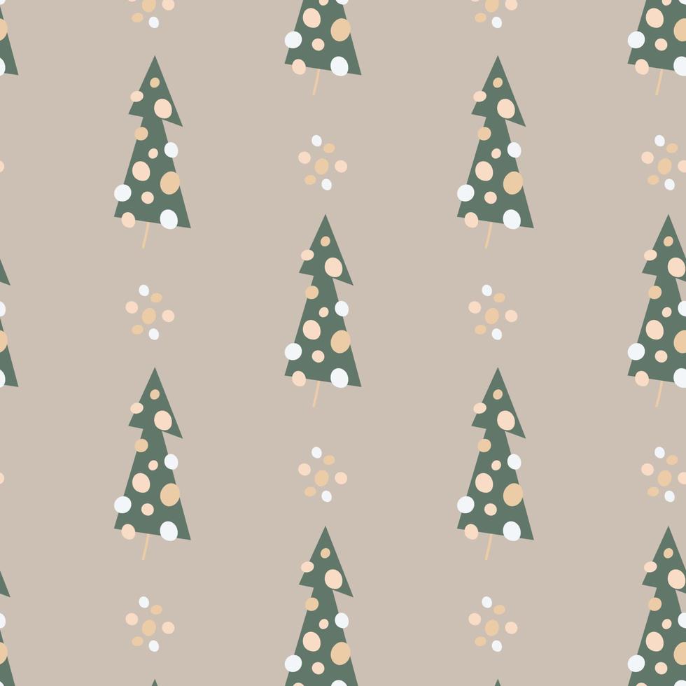 Seamless christmas pattern drawn in cartoon style vector
