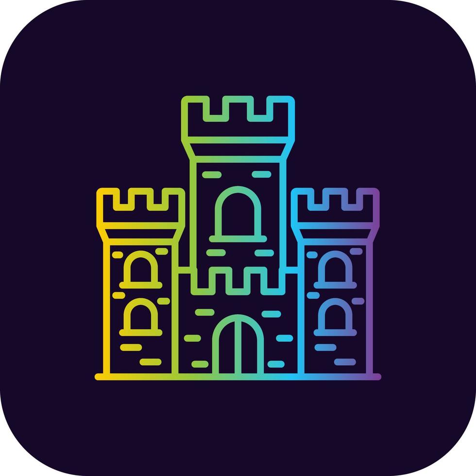 diseño de icono creativo de castillo vector