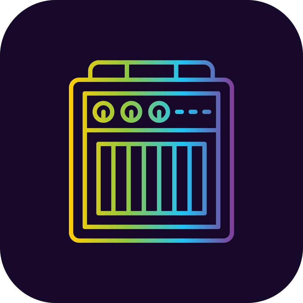 Amplifier Box Creative Icon Design vector