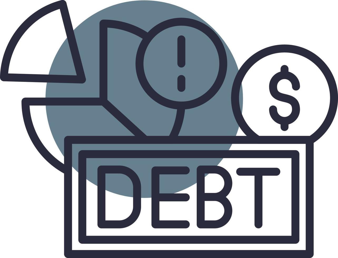 Debt Creative Icon Design vector