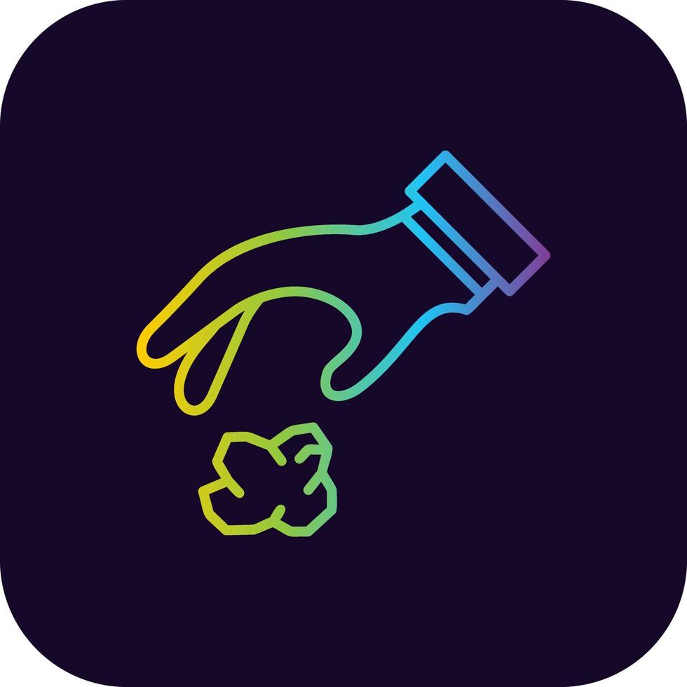 Throwing Trash Creative Icon Design vector