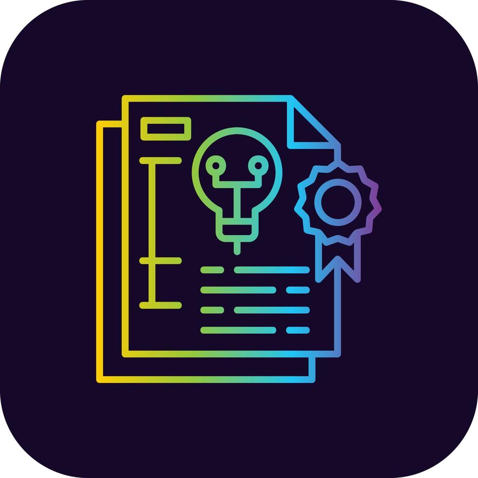 Patent Creative Icon Design vector