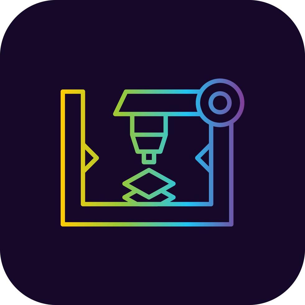 3d Printer Creative Icon Design vector