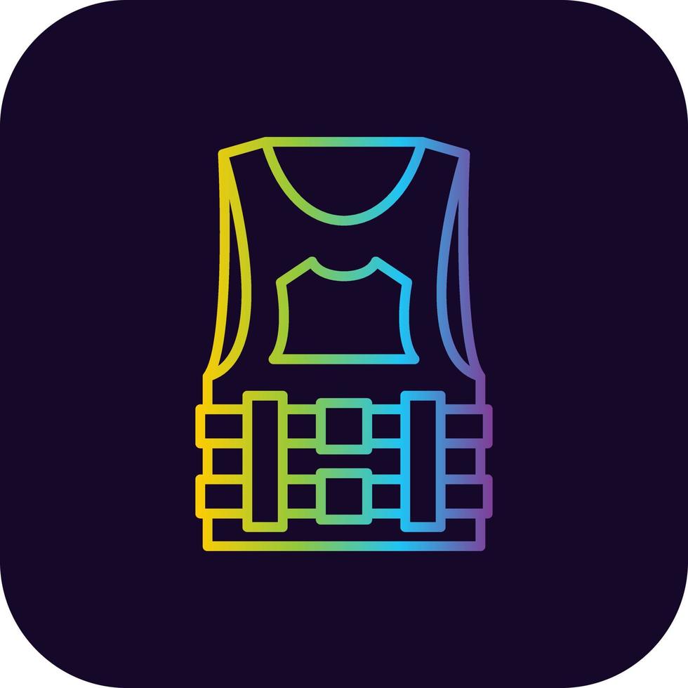 Bulletproof Vest Creative Icon Design vector