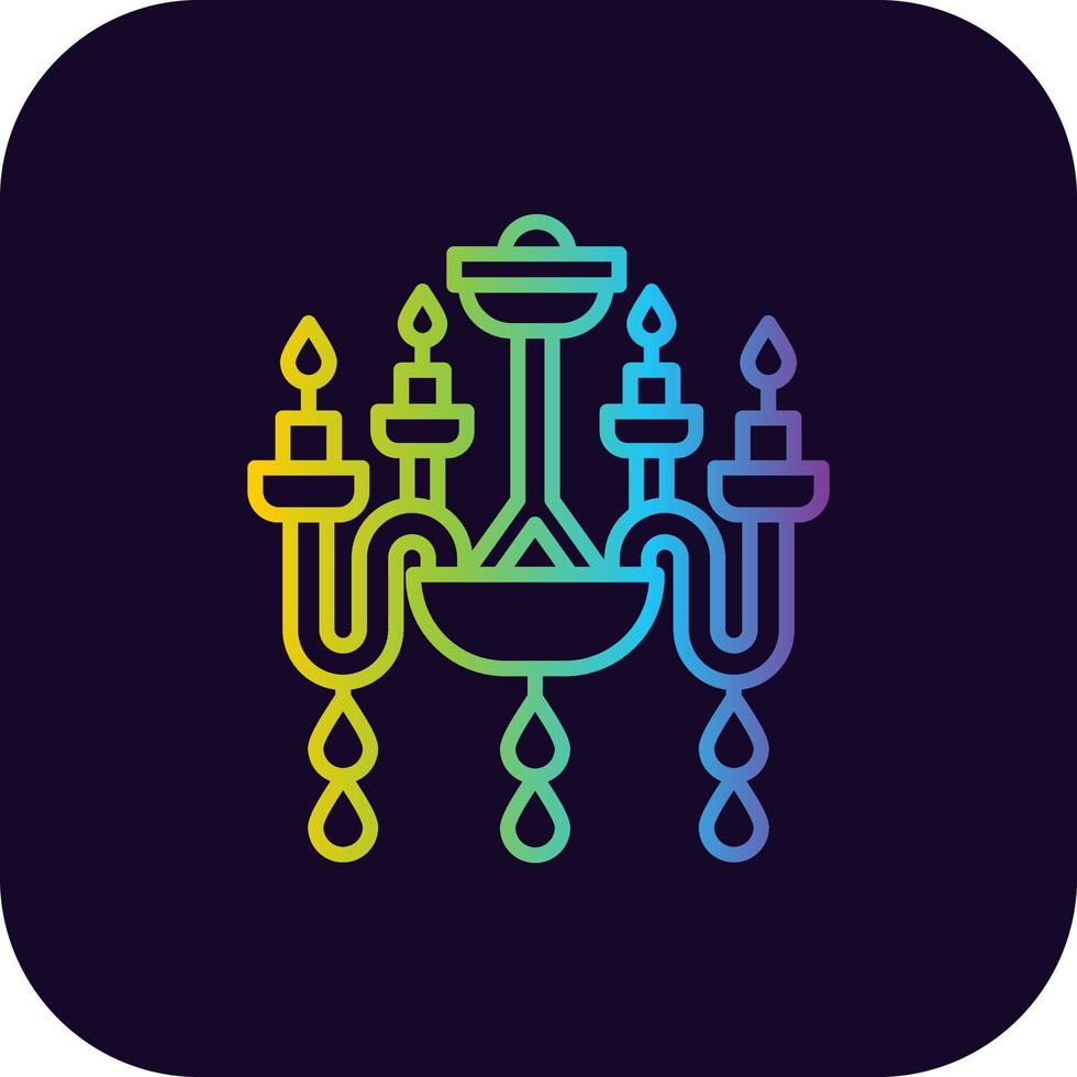 Chandelier Creative Icon Design vector