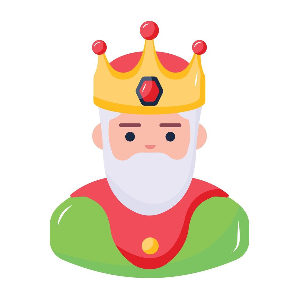 Check this flat icon of king vector