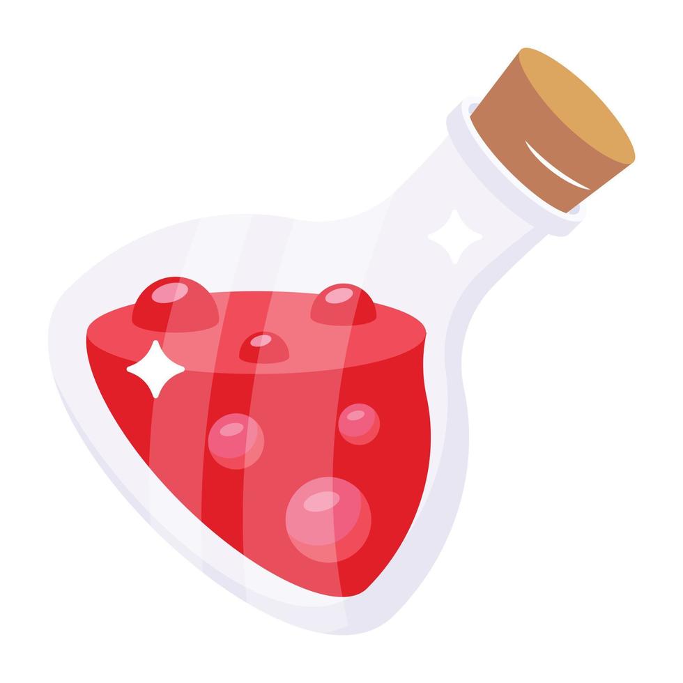 Potion bottle flat icon is ready for premium use vector