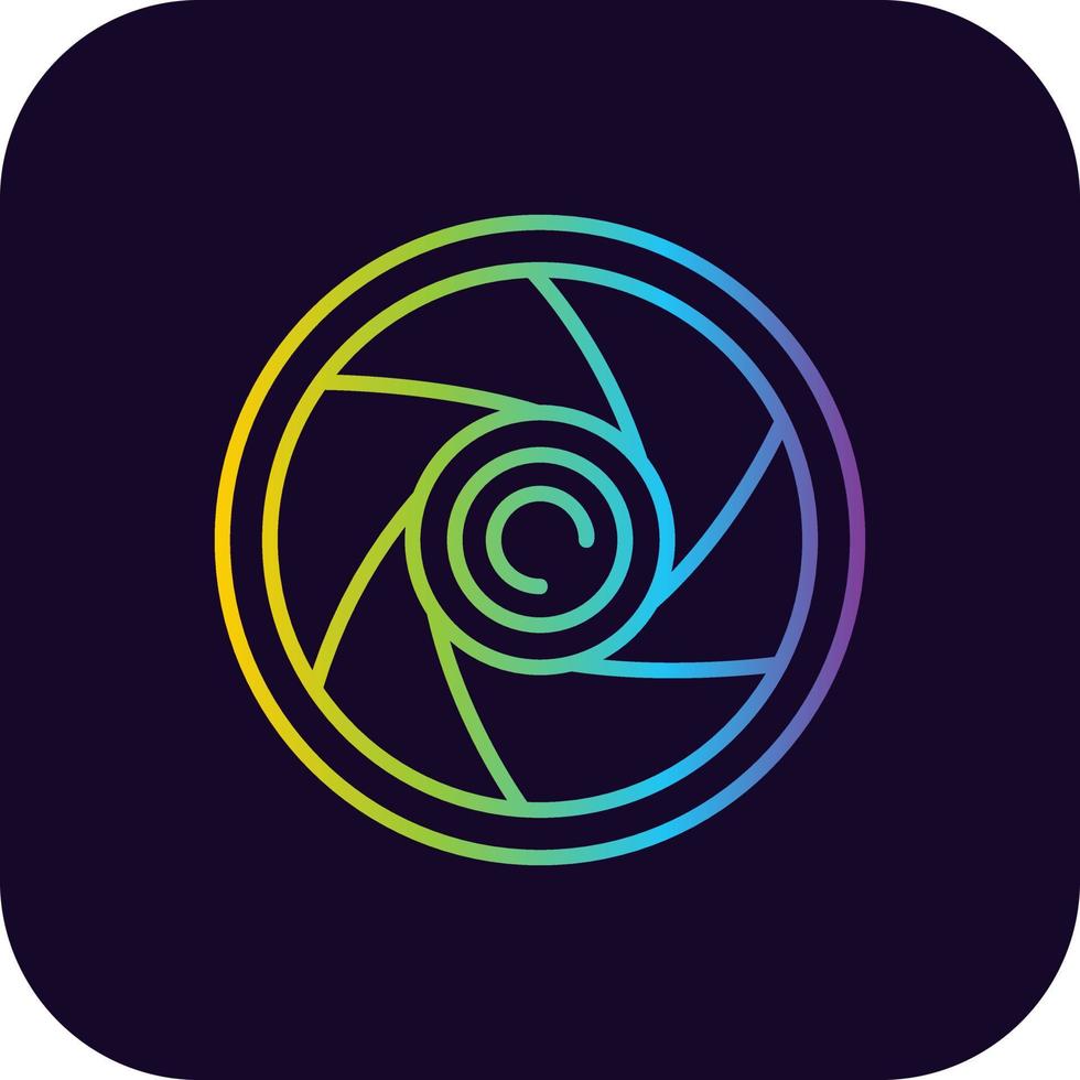 Shutter Creative Icon Design vector