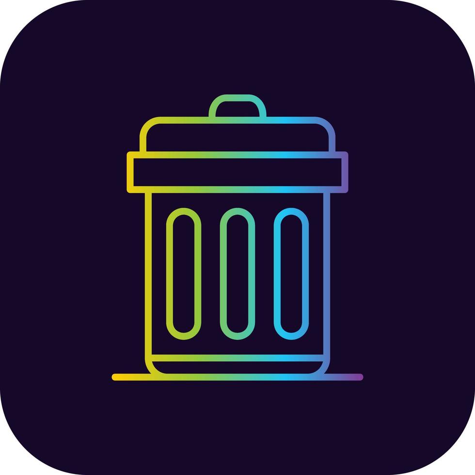 Trash Bin Creative Icon Design vector