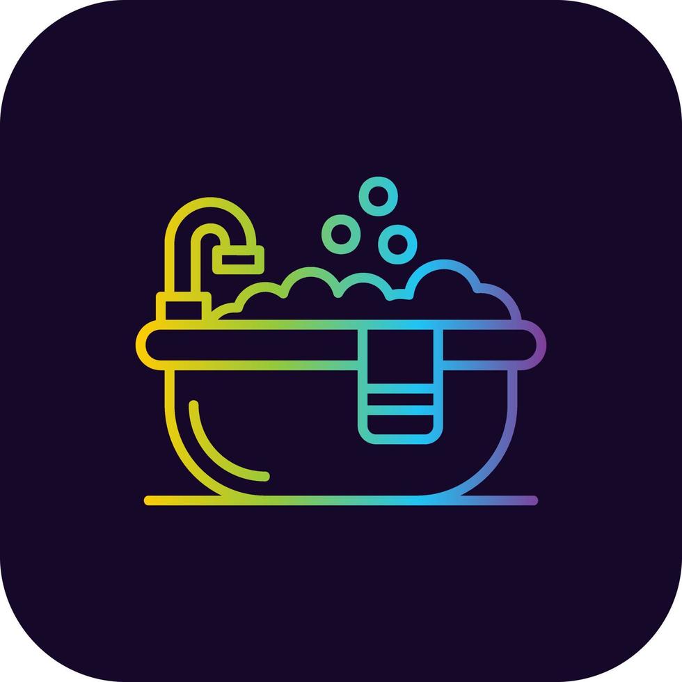 Bathtub Creative Icon Design vector