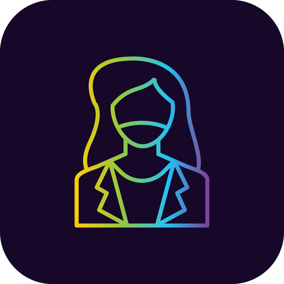 Actress Creative Icon Design vector