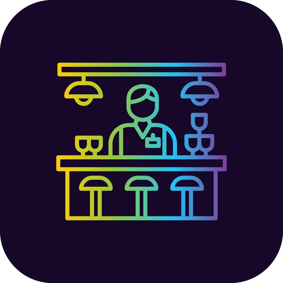 Bar Counter Creative Icon Design vector