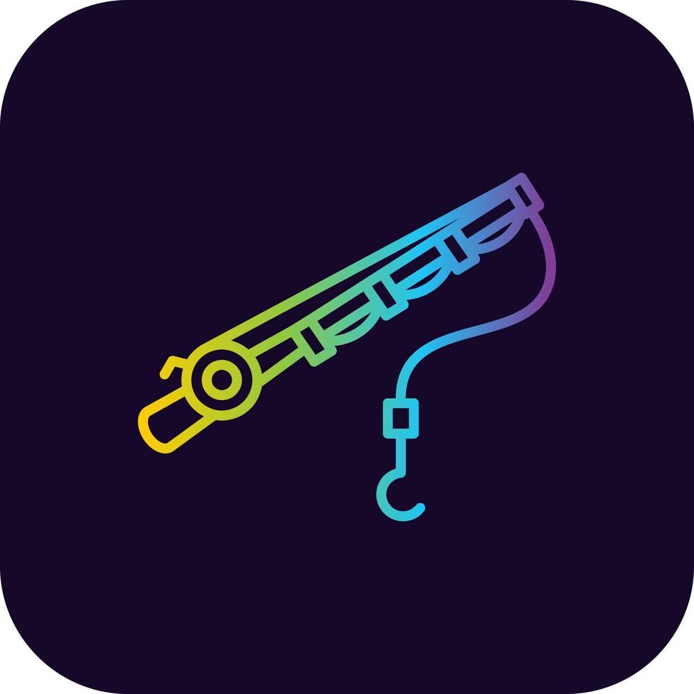 Fishing Rod Creative Icon Design vector