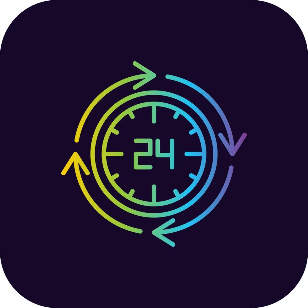 24 Hours Creative Icon Design vector