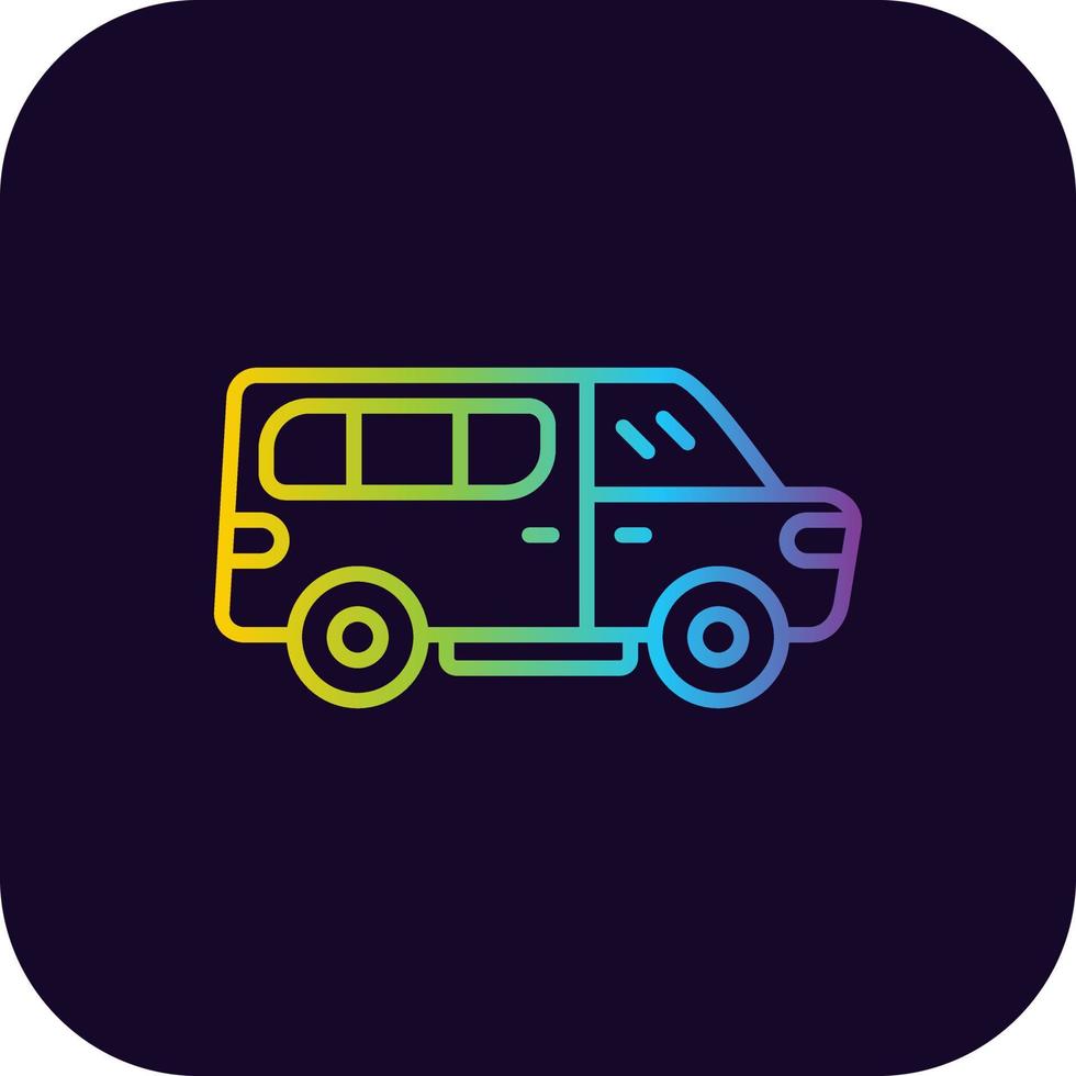 Minivan Creative Icon Design vector
