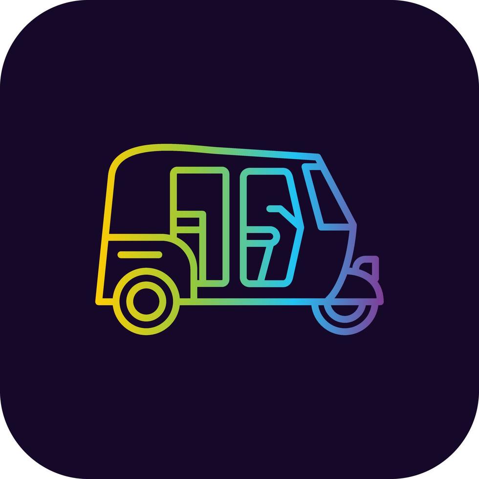 diseño de icono creativo de rickshaw vector